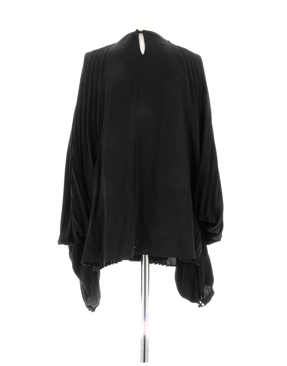 Blouse en soie noire