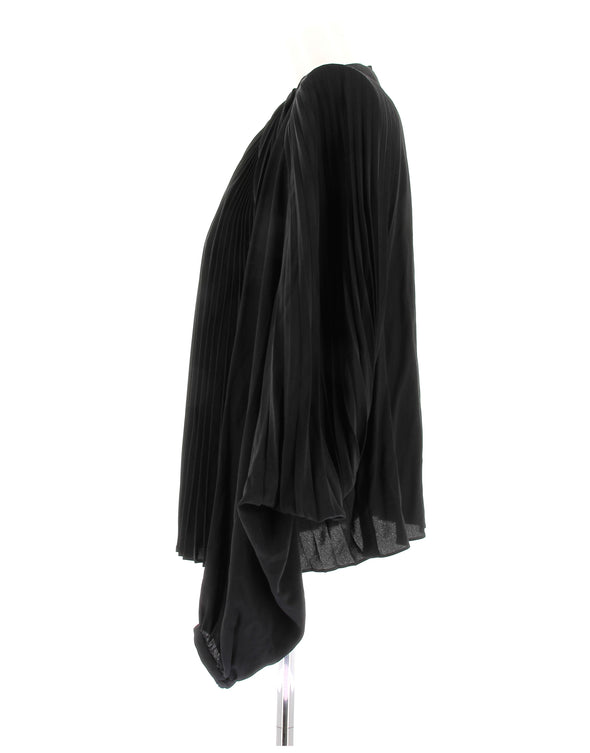 Blouse en soie noire
