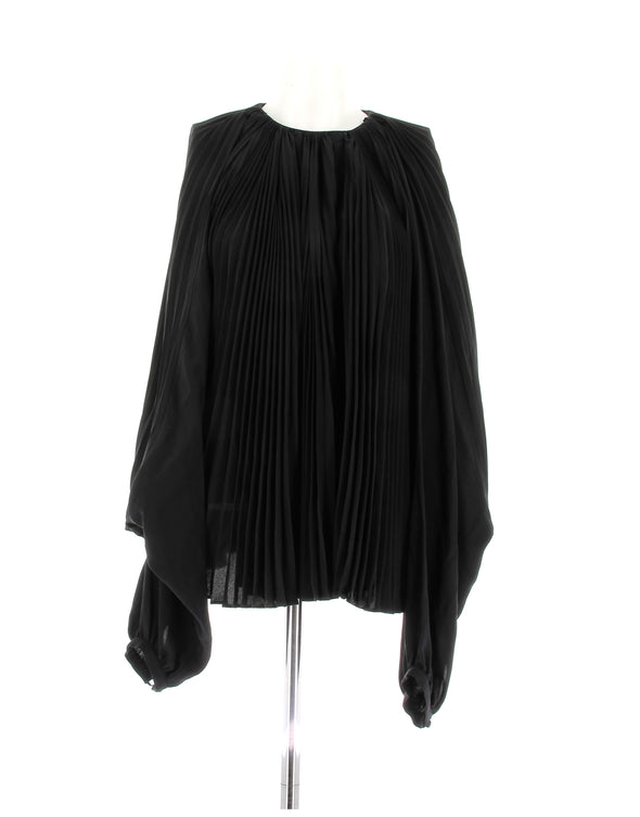 Blouse en soie noire