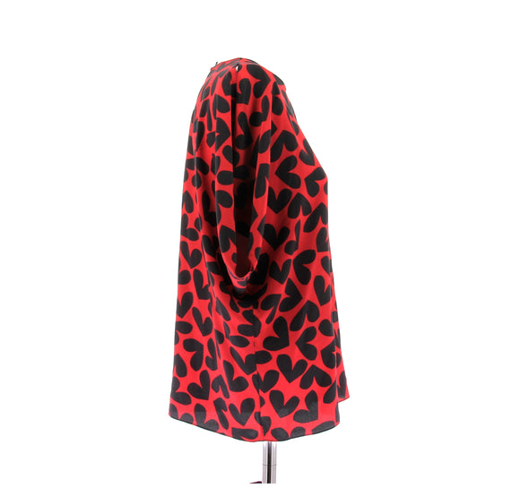 Blouse en soie bicolore