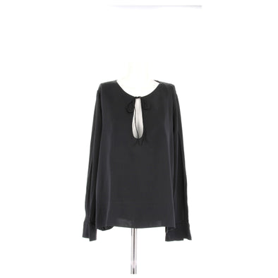 Blouse en soie noire
