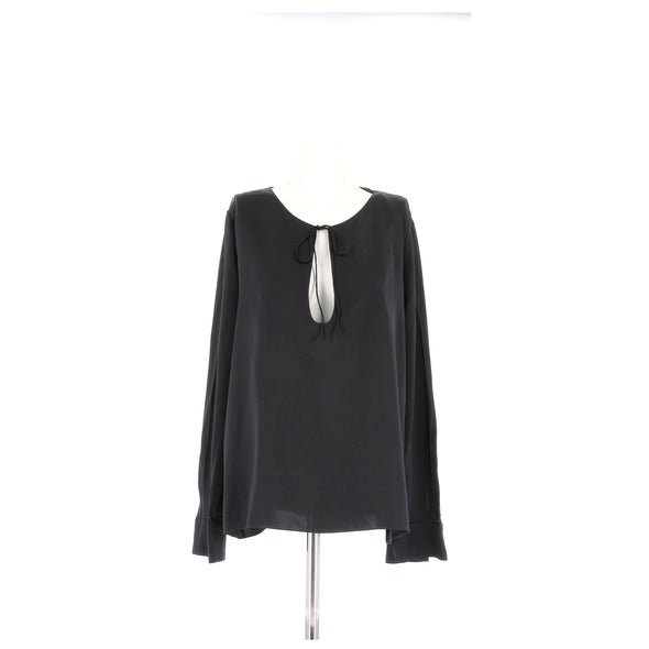 Blouse en soie noire