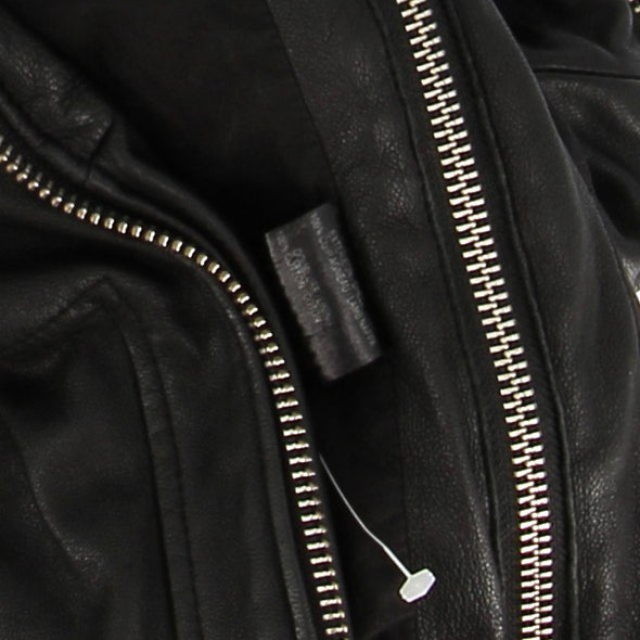 Veste en cuir noire