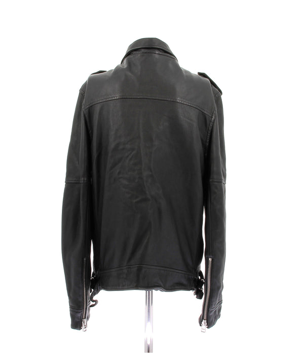 Veste en cuir noire