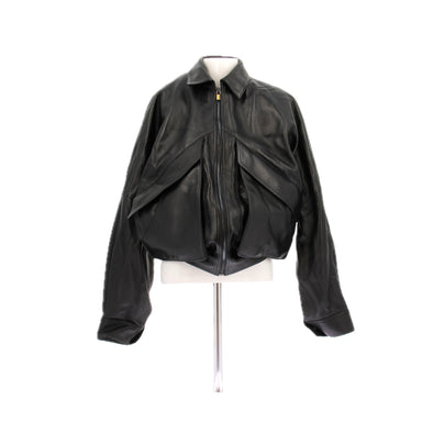 Blouson en cuir noir