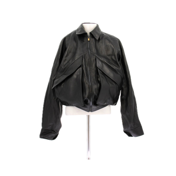Blouson en cuir noir