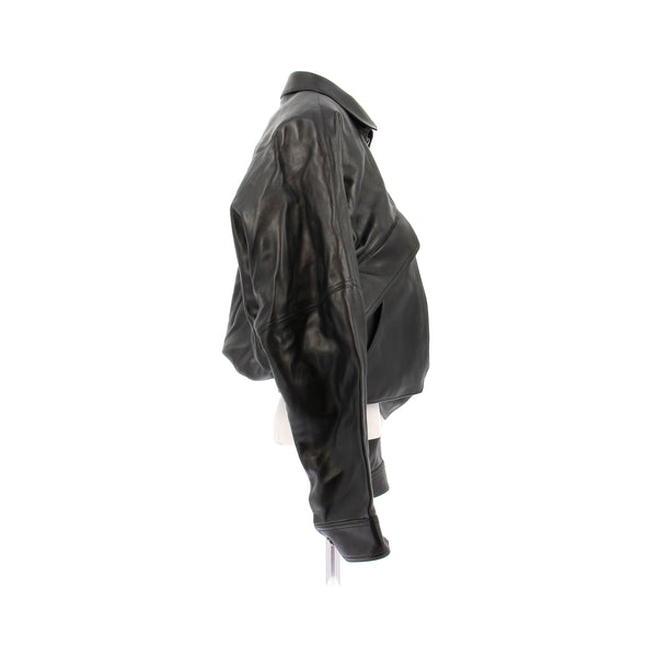Blouson en cuir noir