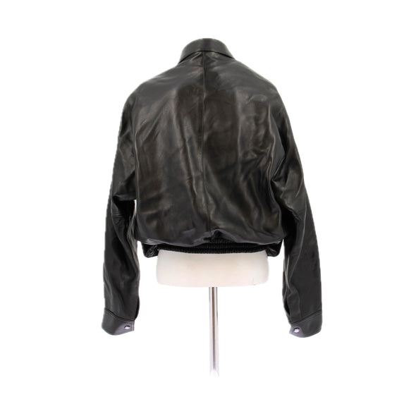 Blouson en cuir noir