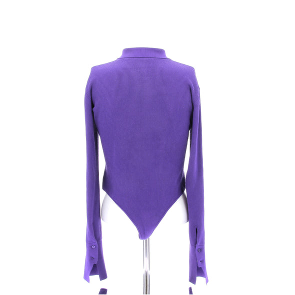 Body côtelé violet