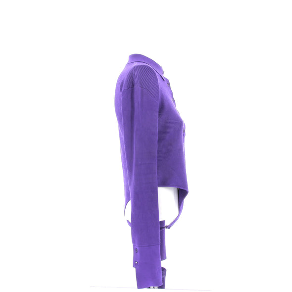 Body côtelé violet