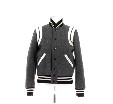 Bombers gris en laine