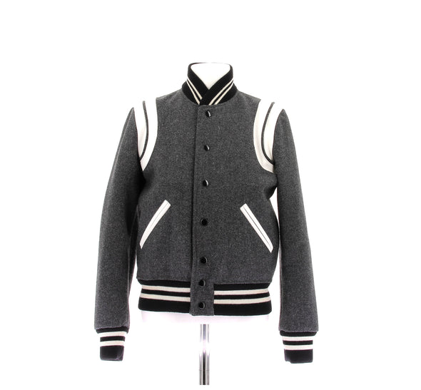 Bombers gris en laine