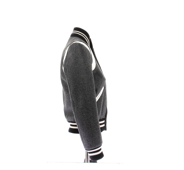 Bombers gris en laine