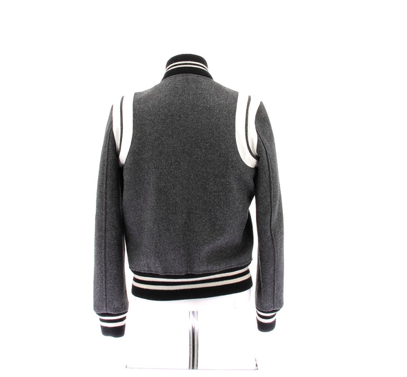 Bombers gris en laine