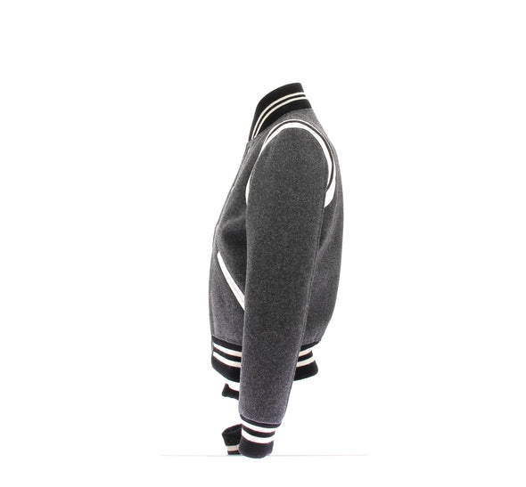 Bombers gris en laine