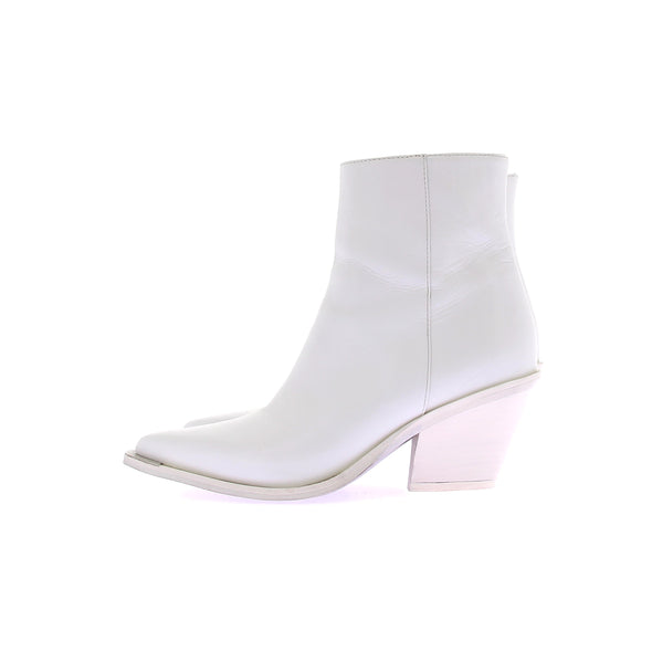 Boots santiags en cuir blanc