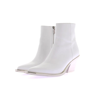 Boots santiags en cuir blanc