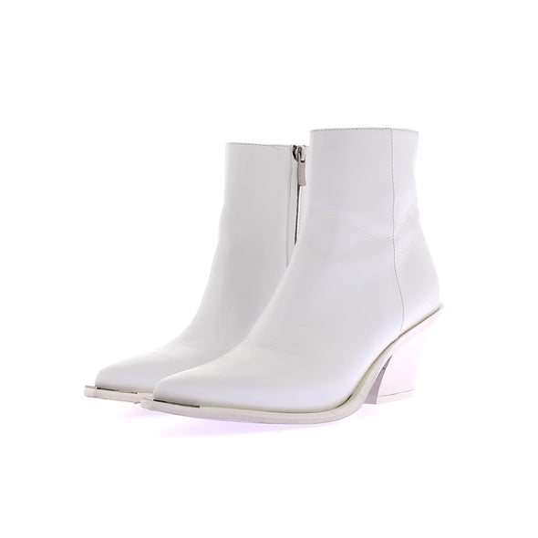 Boots santiags en cuir blanc