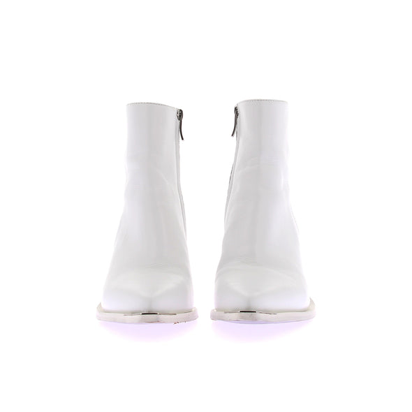 Boots santiags en cuir blanc