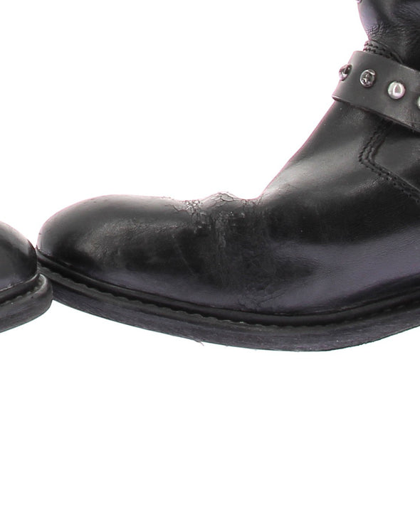 Boots noires cloutées