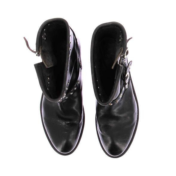 Boots noires cloutées
