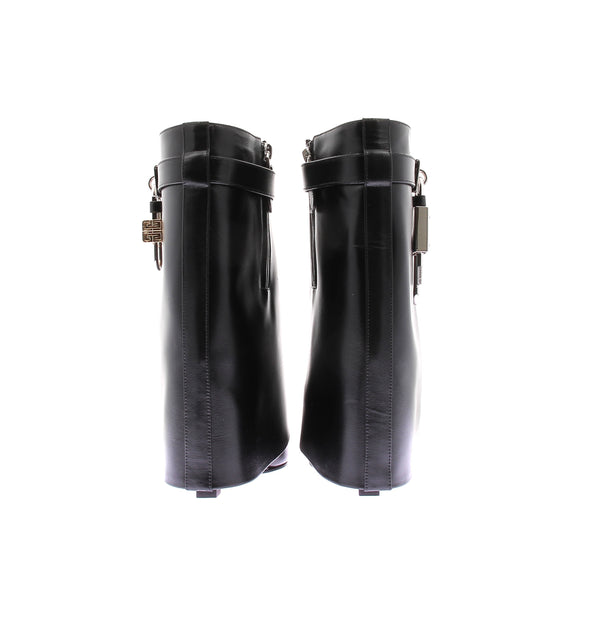 Bottines "Shark Lock" en cuir noir
