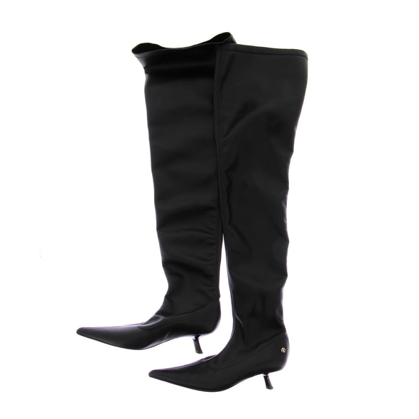 Bottes à talons noires "Hilda"