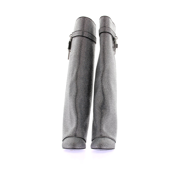 Bottes argentées "Shark Lock"