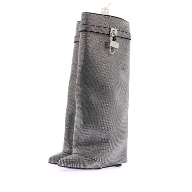 Bottes argentées "Shark Lock"