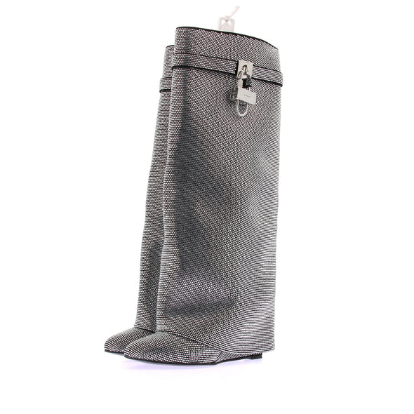 Bottes argentées "Shark Lock"