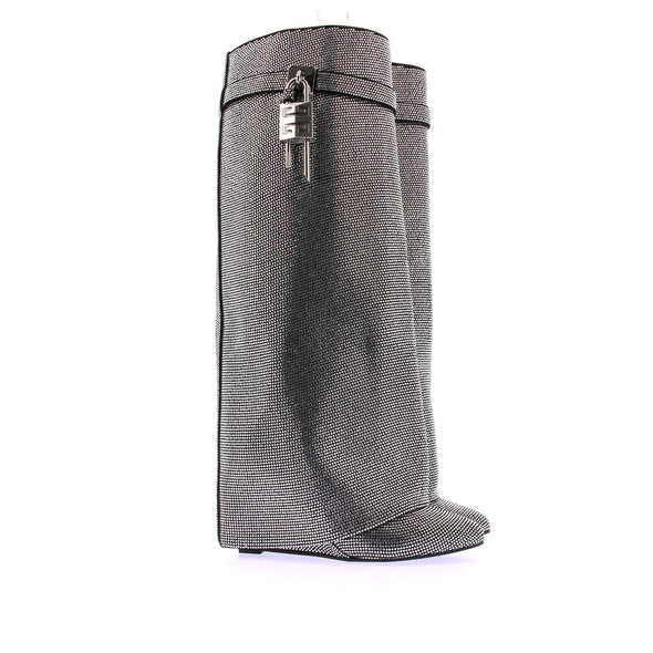 Bottes argentées "Shark Lock"
