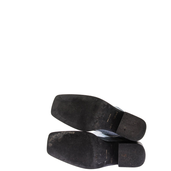 Bottes à talons en cuir