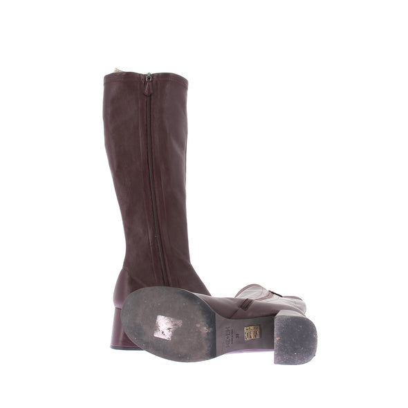 Bottes à talons bordeaux
