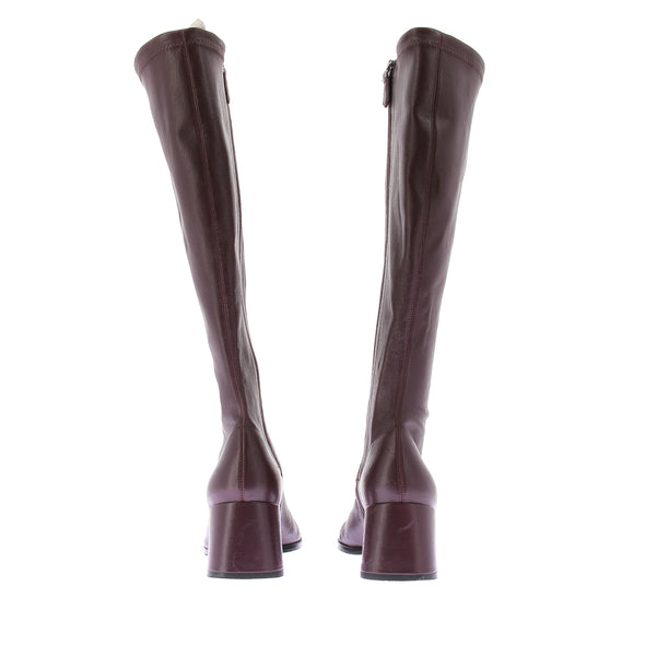 Bottes à talons bordeaux