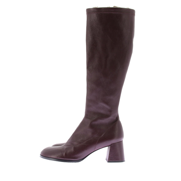 Bottes à talons bordeaux