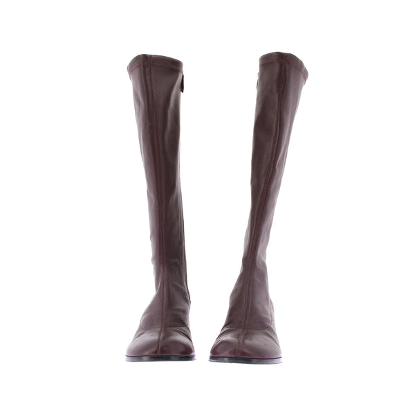 Bottes à talons bordeaux