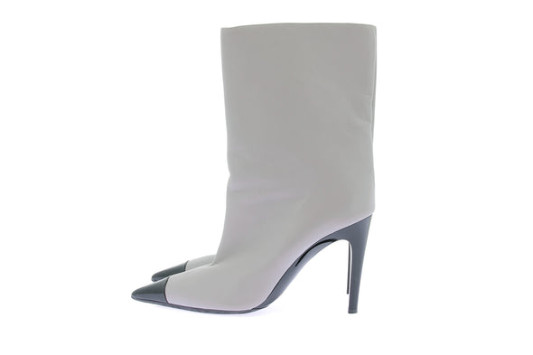 Bottines à talons grises