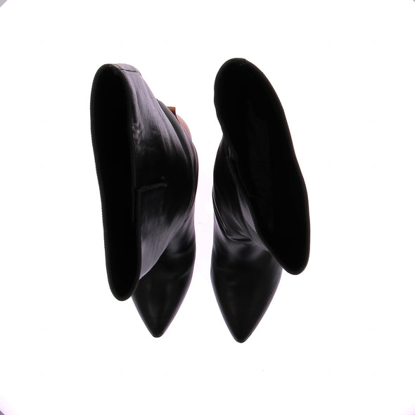 Bottes compensées en cuir