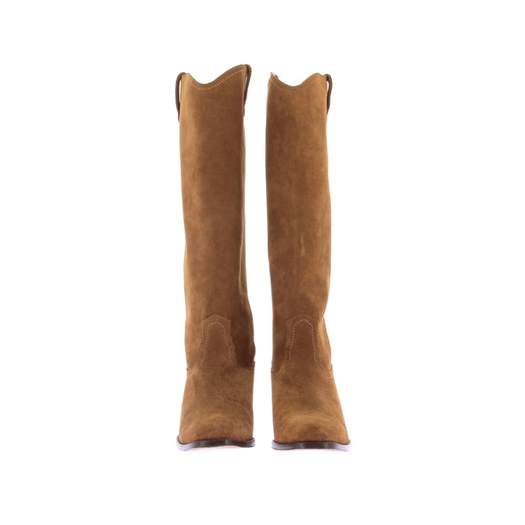 Bottes en daim camel