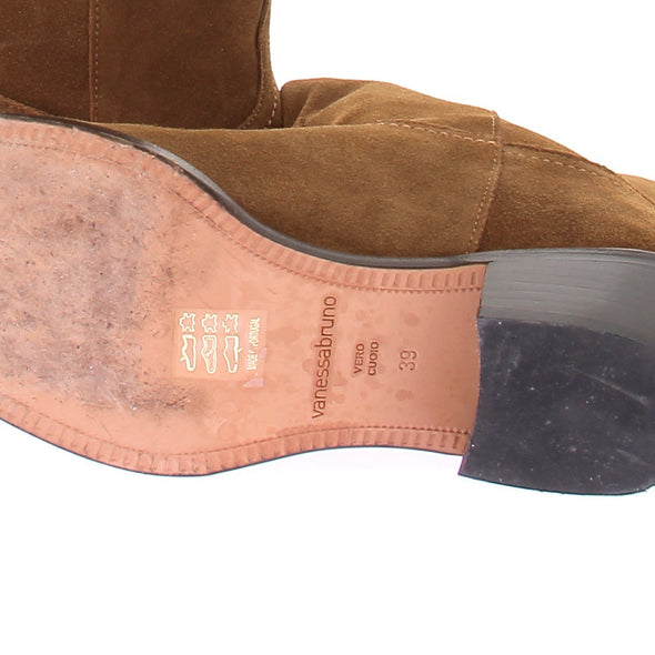 Bottes en daim camel