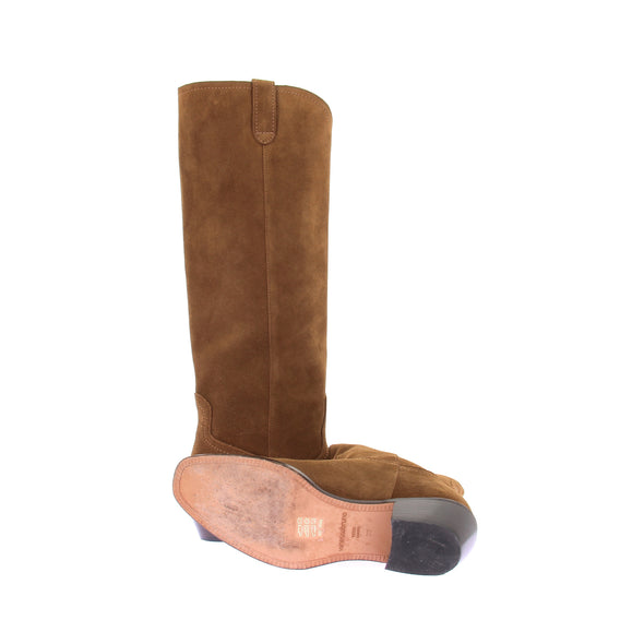Bottes en daim camel