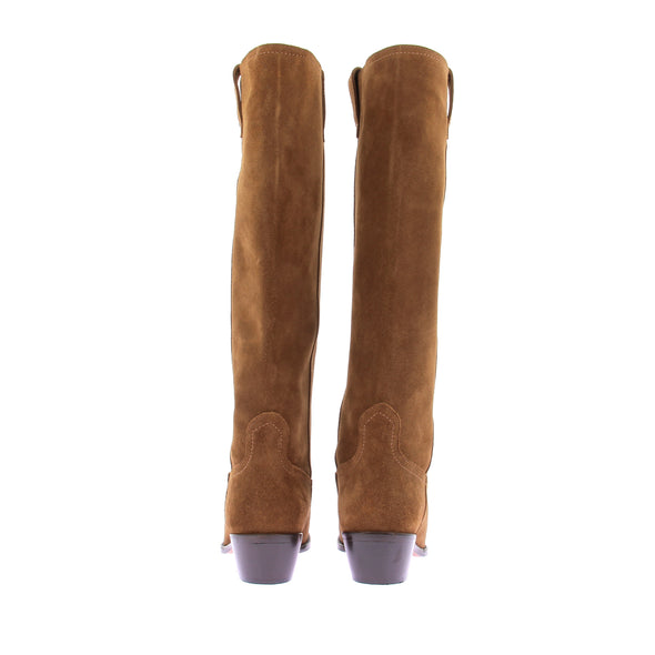 Bottes en daim camel