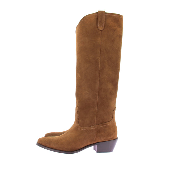 Bottes en daim camel