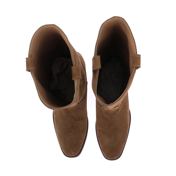 Bottes en daim camel