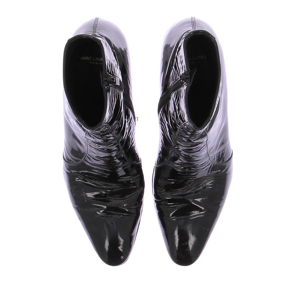 Boots en cuir vernis