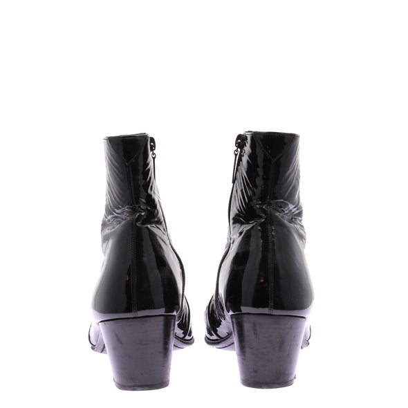 Boots en cuir vernis