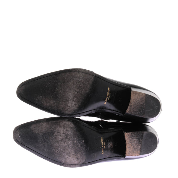 Boots en cuir vernis