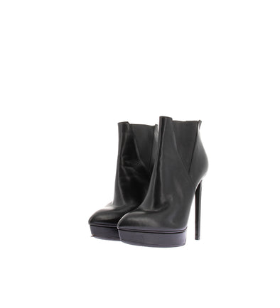 Bottines à talons en cuir
