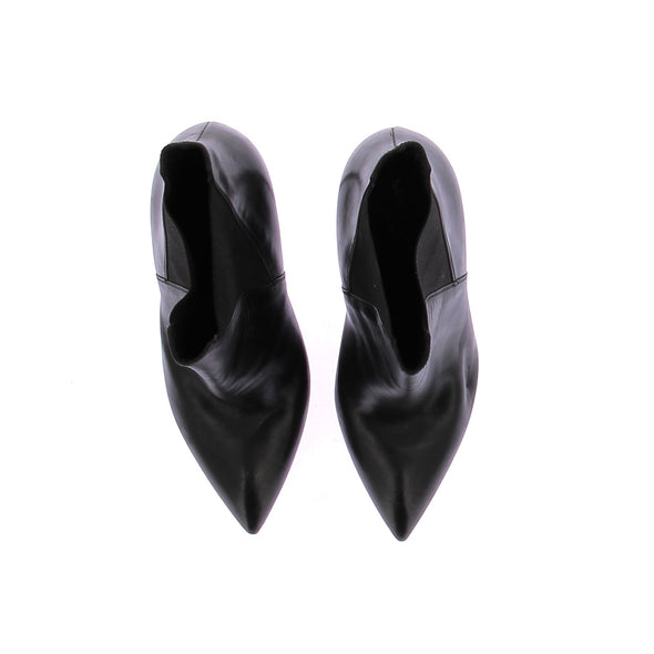 Bottines à talons en cuir