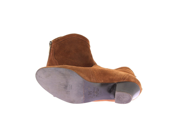 Bottines en daim camel